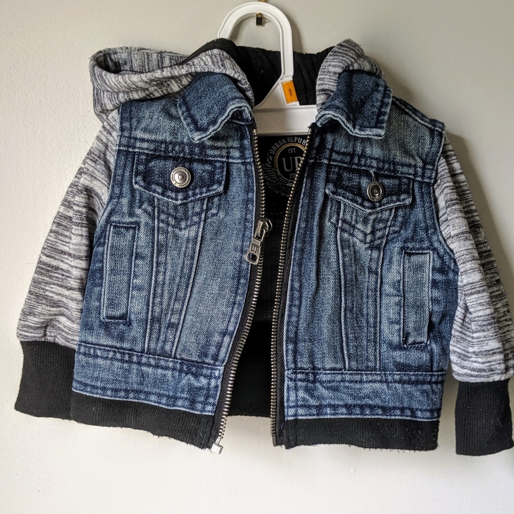 Baby Urban Republic Jean Contrast Zipup Jacket